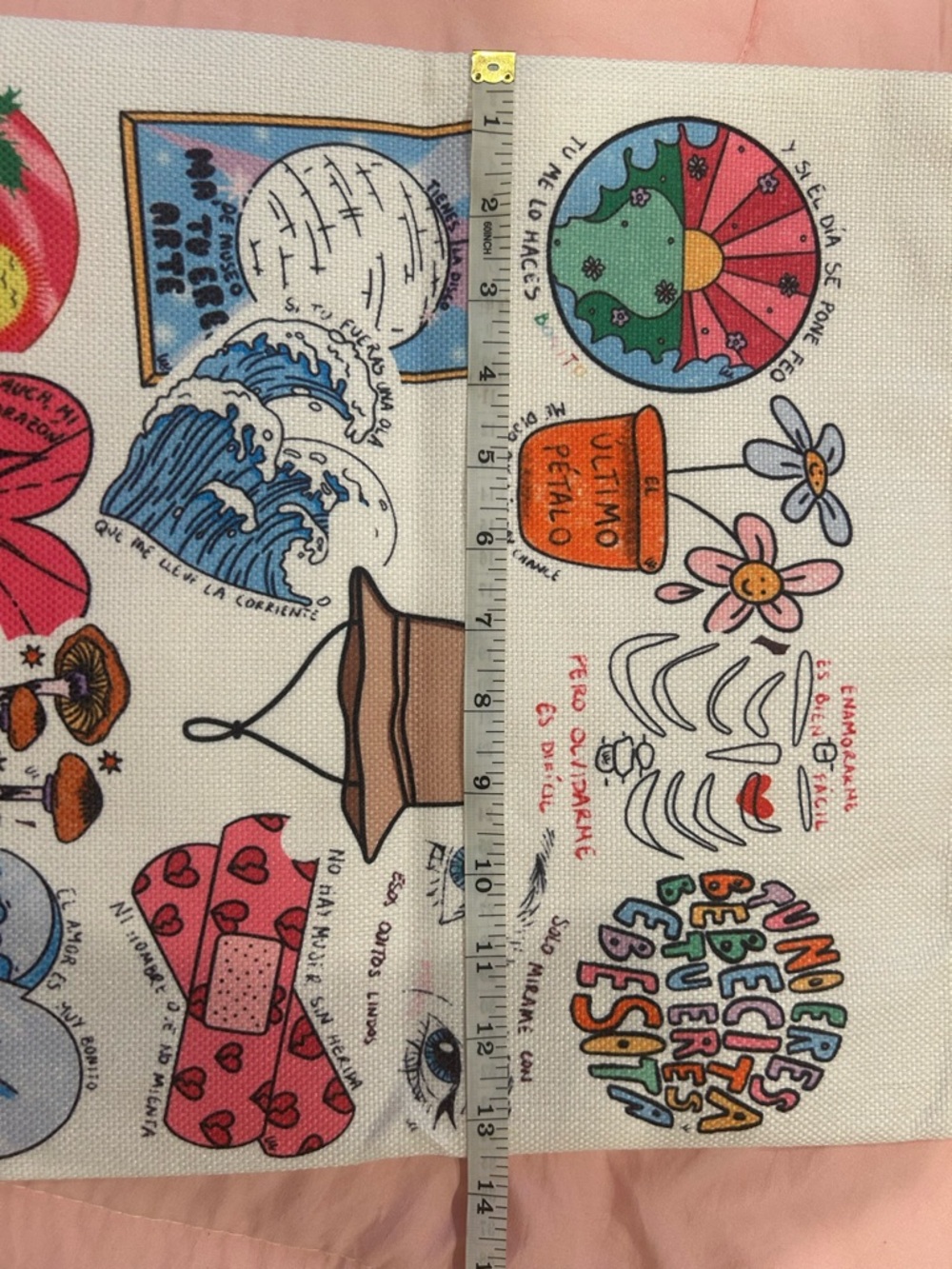 Bad Bunny Canvas Tote Bag with Colorful Graphic Lyrics 🐰🎵 - Picture 11 of 12